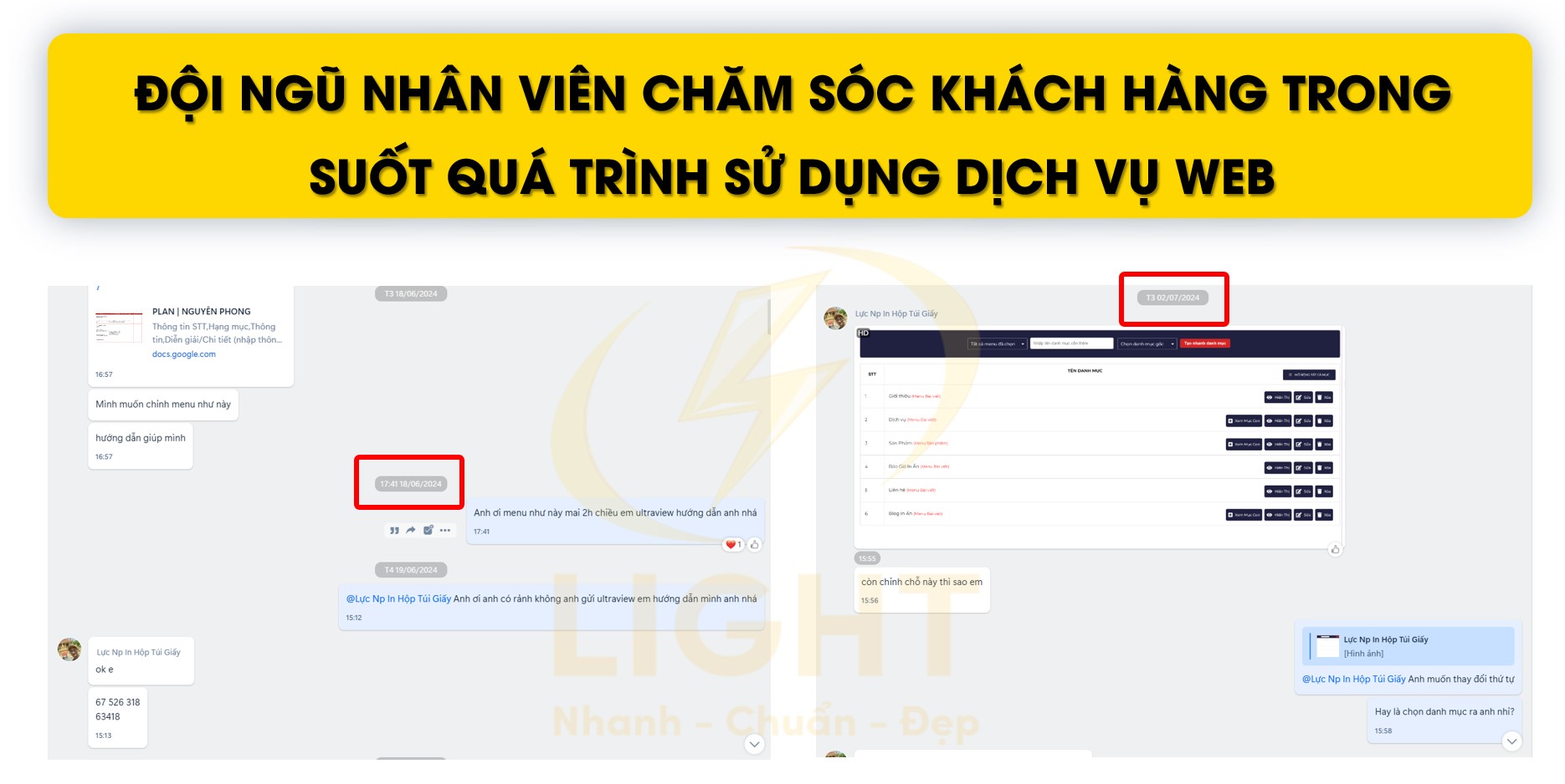 Bảng giá thiết kế web tại LIGHT tốt nhất thị trường