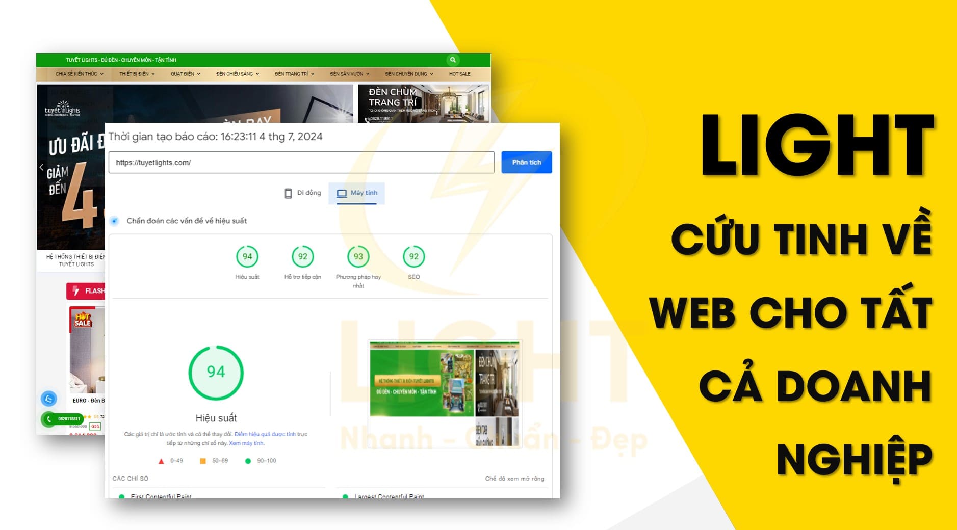 LIGHT - Cứu tinh về web cho tất cả doanh nghiệp