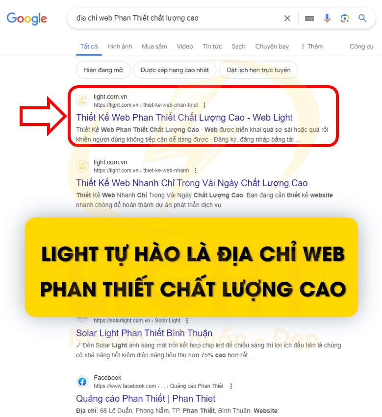 Dịch vụ web uy tín tại LIGHT