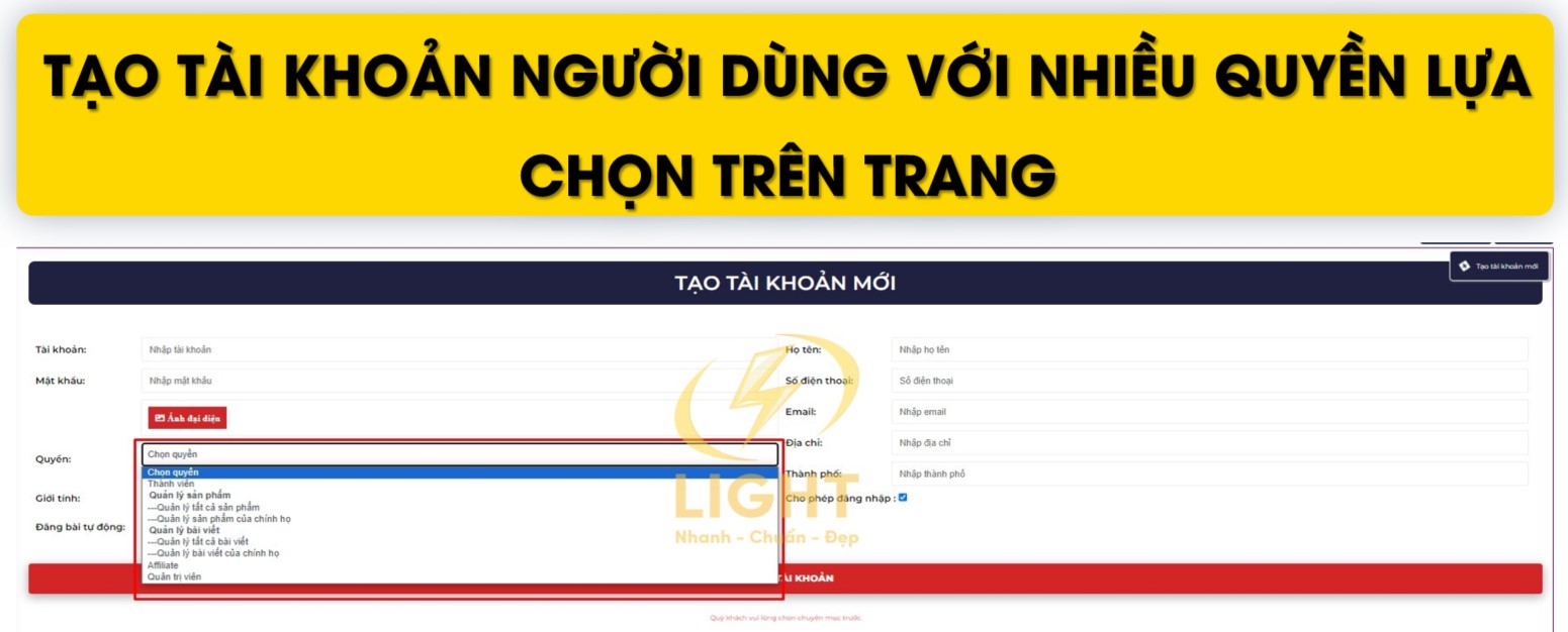 Không thể bỏ qua tài khoản người dùng