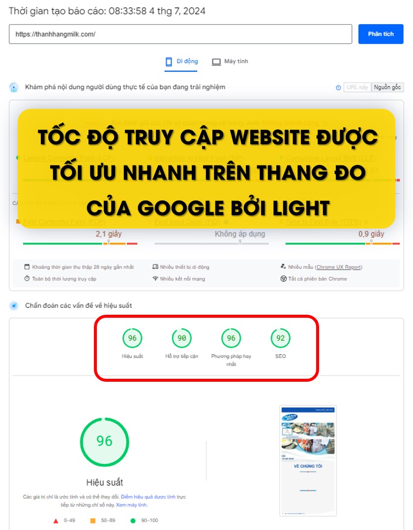 Những tiêu chí cần có của website