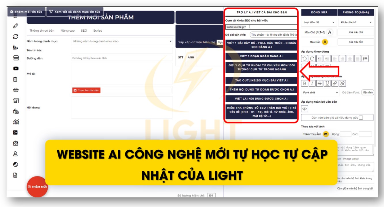 Thiết kế web kiến trúc tại LIGHT