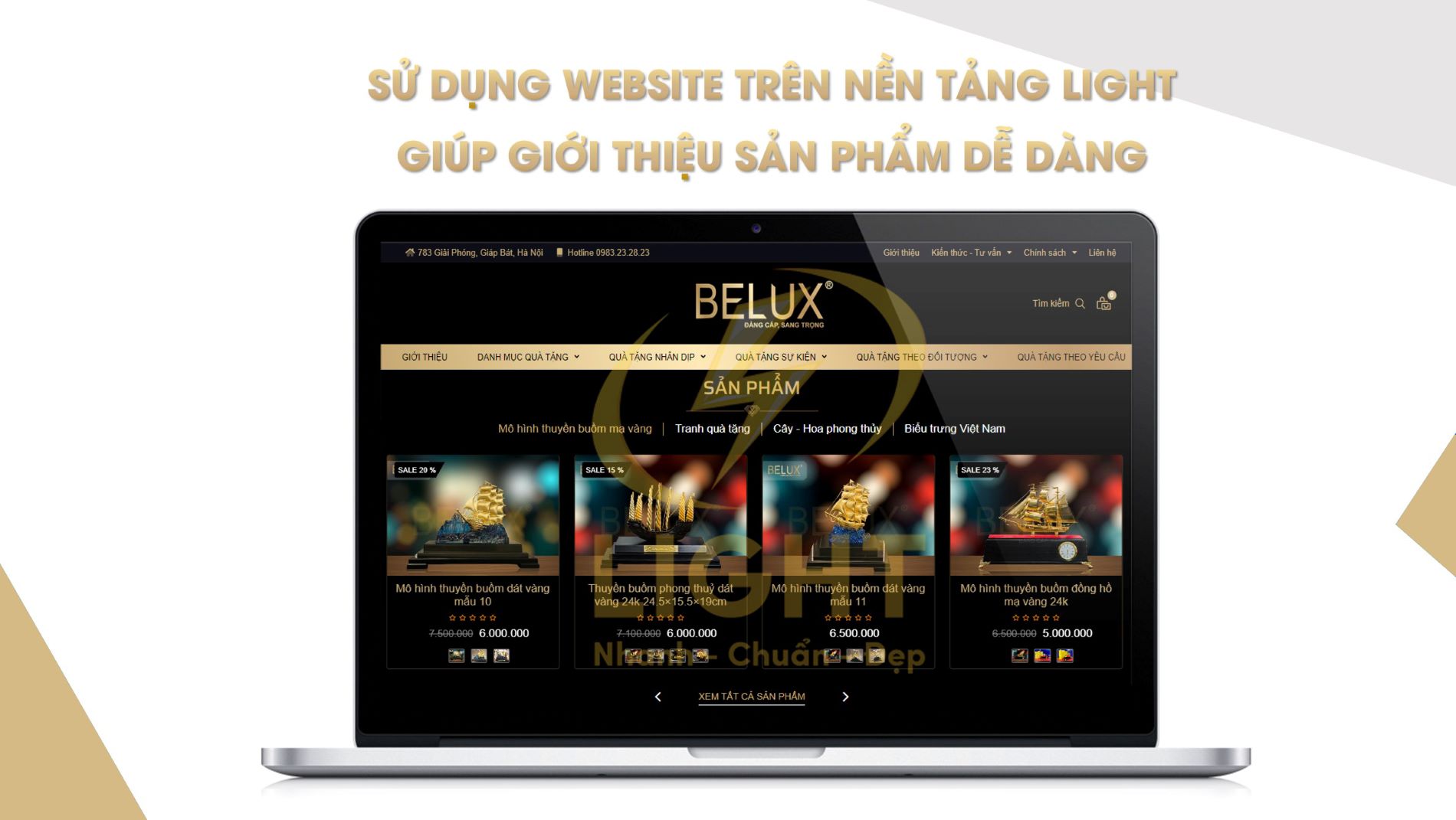 Website giúp giới thiệu sản phẩm dễ dàng