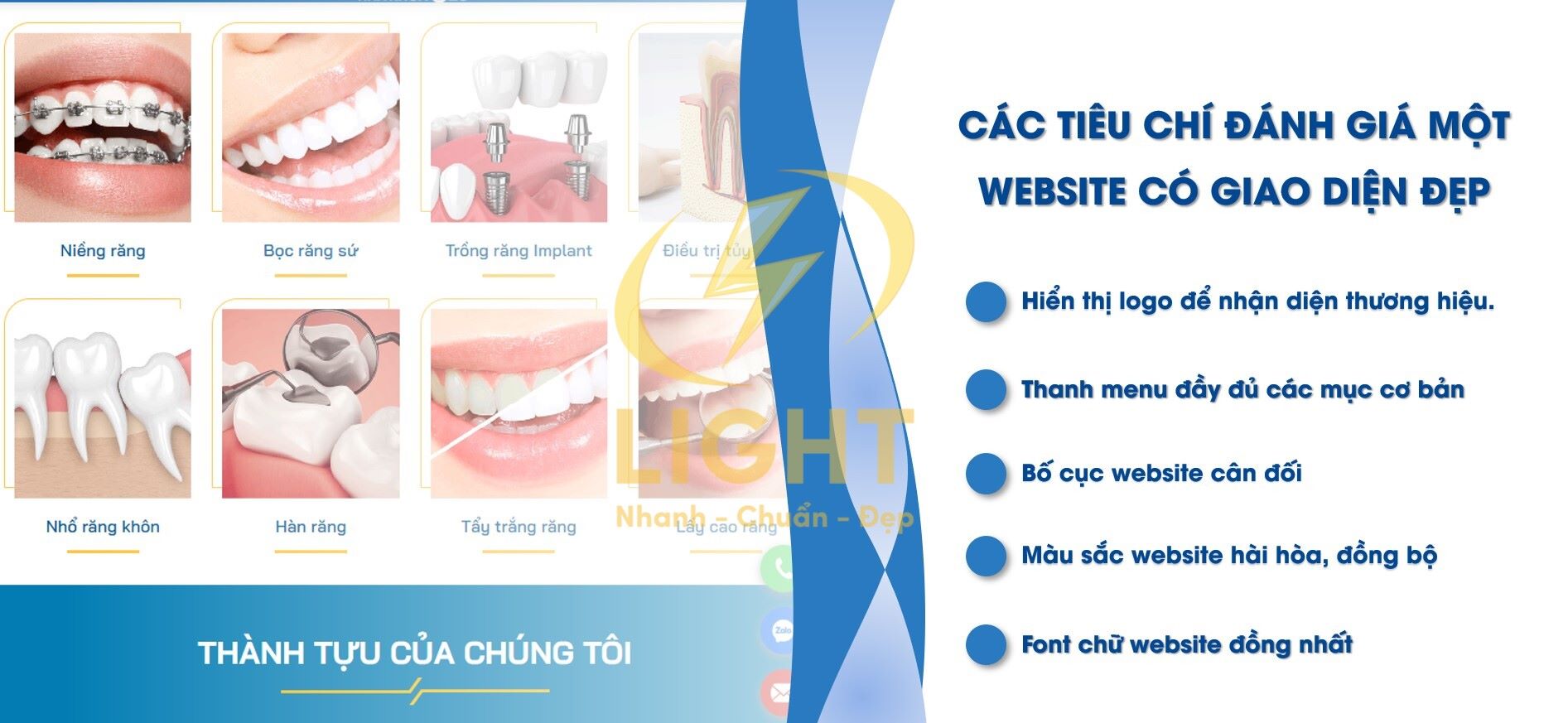 Các tiêu chí đánh giá một website có giao diện đẹp