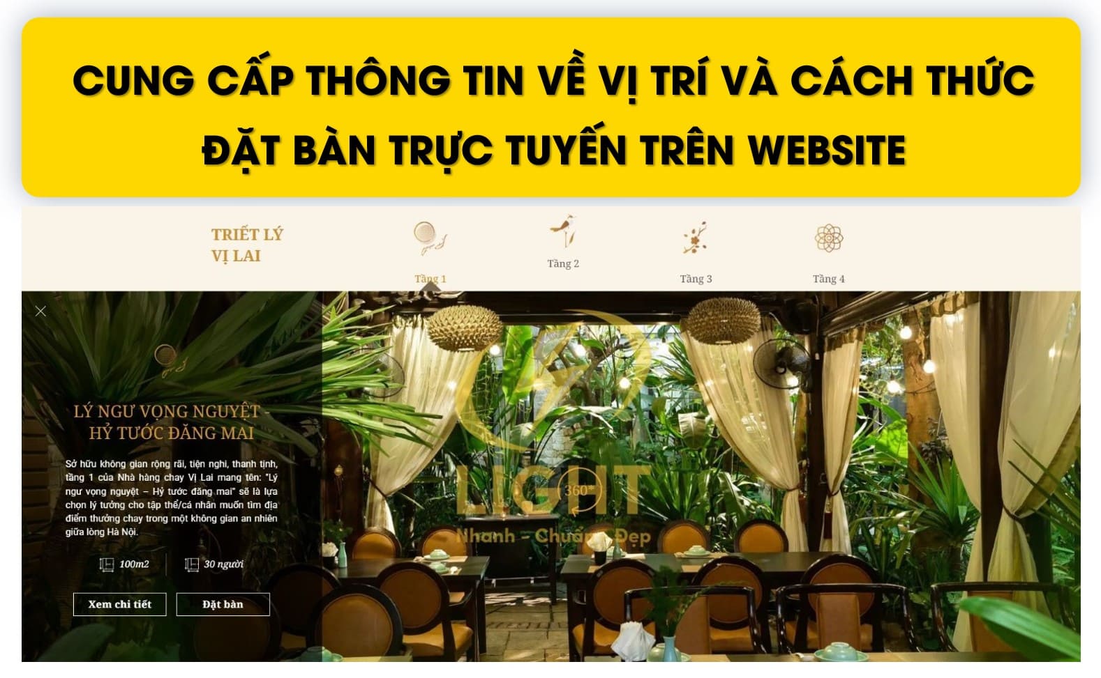 Tính năng cơ bản cần có của web nhà hàng