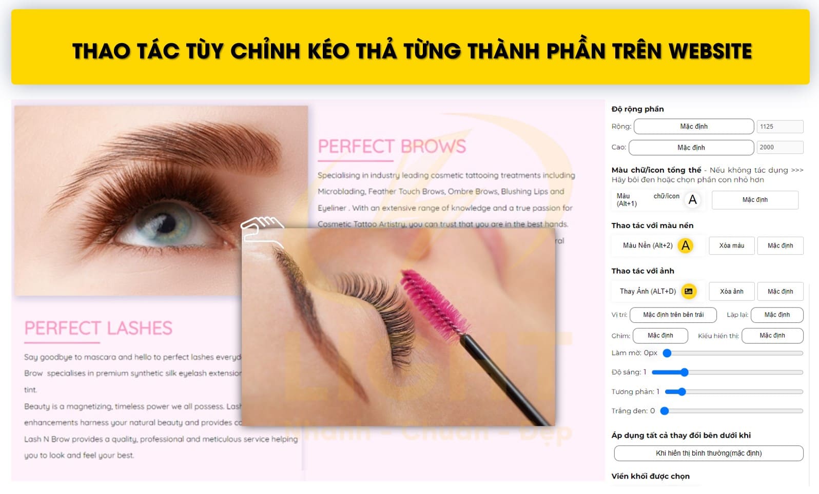 Thiết kế web spa tùy theo mục đích sử dụng tại LIGHT