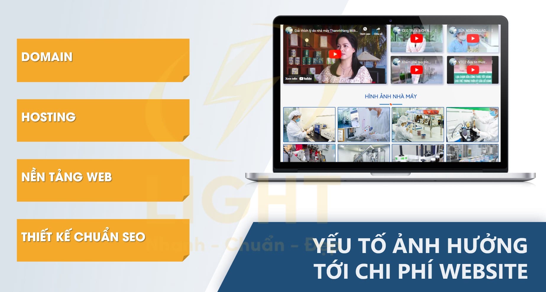 Yếu tố liên quan tới bảng giá web