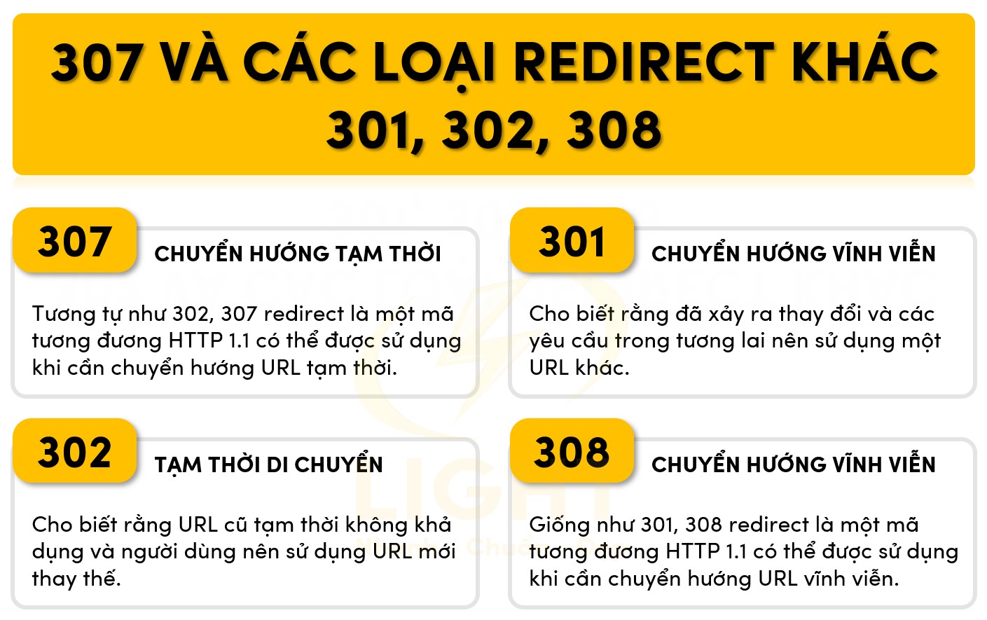 307 và các loại redirect khác 301,302,308