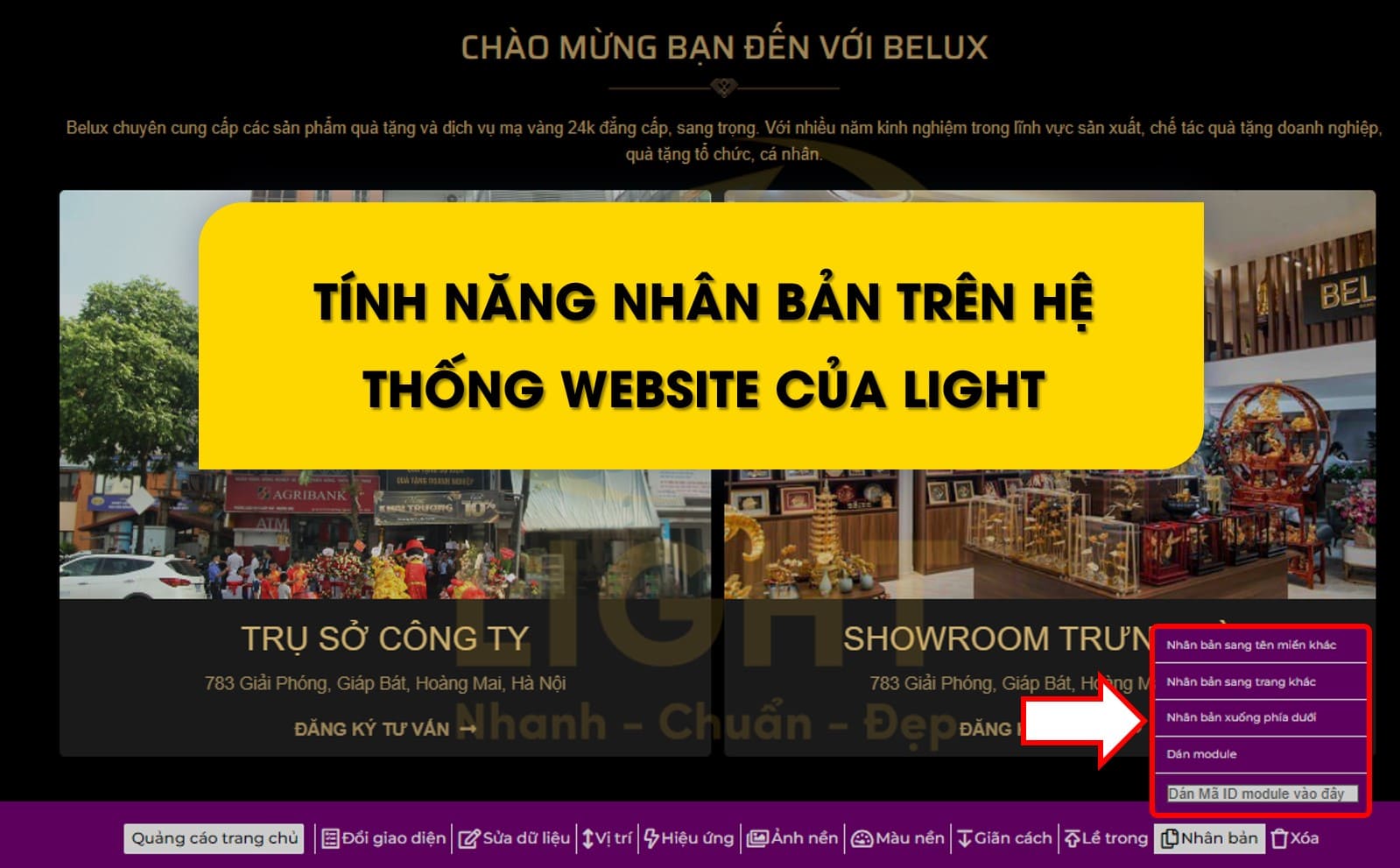 Công ty thiết kế web chuyên nghiệp LIGHT đa dịch vụ