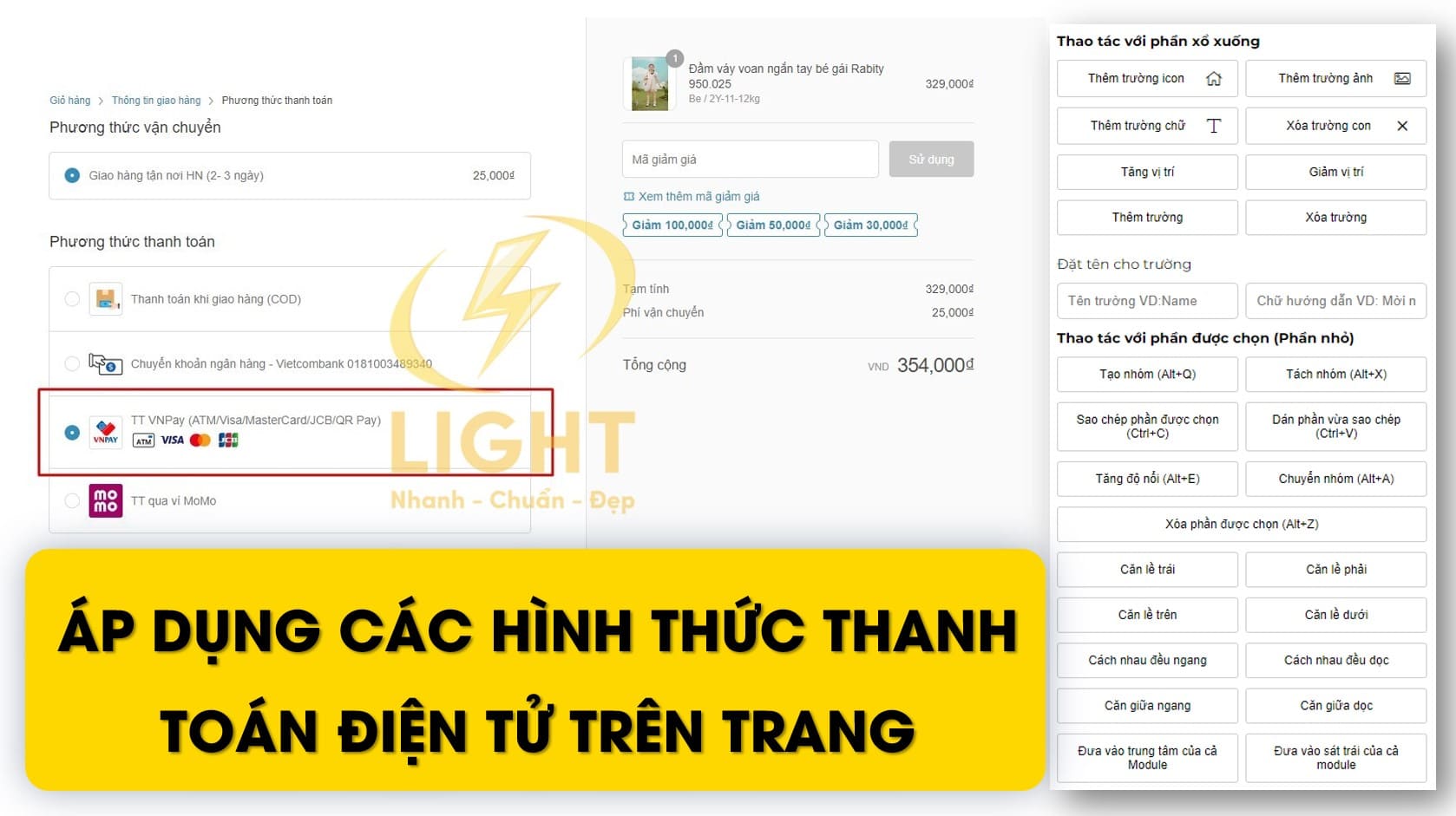 LIGHT làm Website thời trang bán hàng hiệu quả