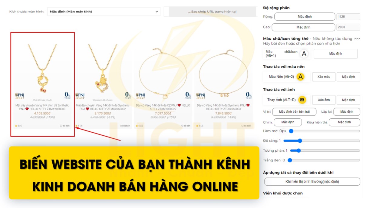 Website LIGHT giúp doanh nghiệp bán hàng hiệu quả