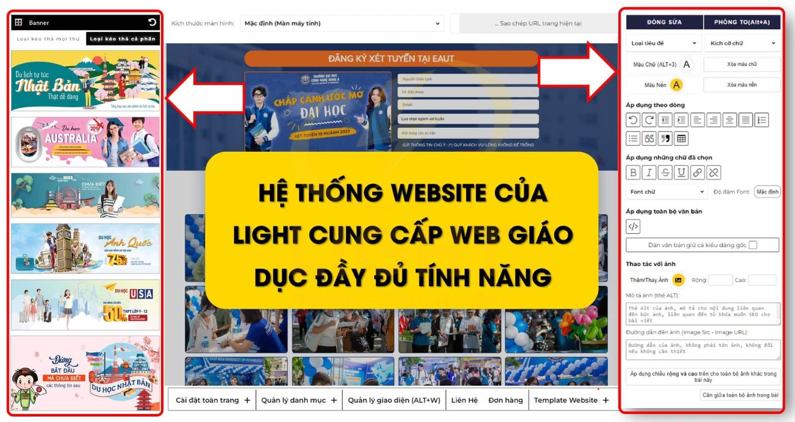 Web giáo dục đầy đủ tính năng