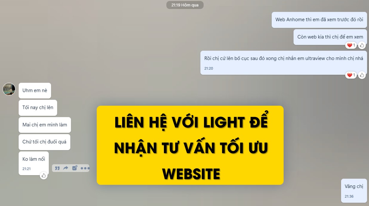 Liên hệ với LIGHT để thiết kế web Sài Gòn chuẩn SEO uy tín nhất