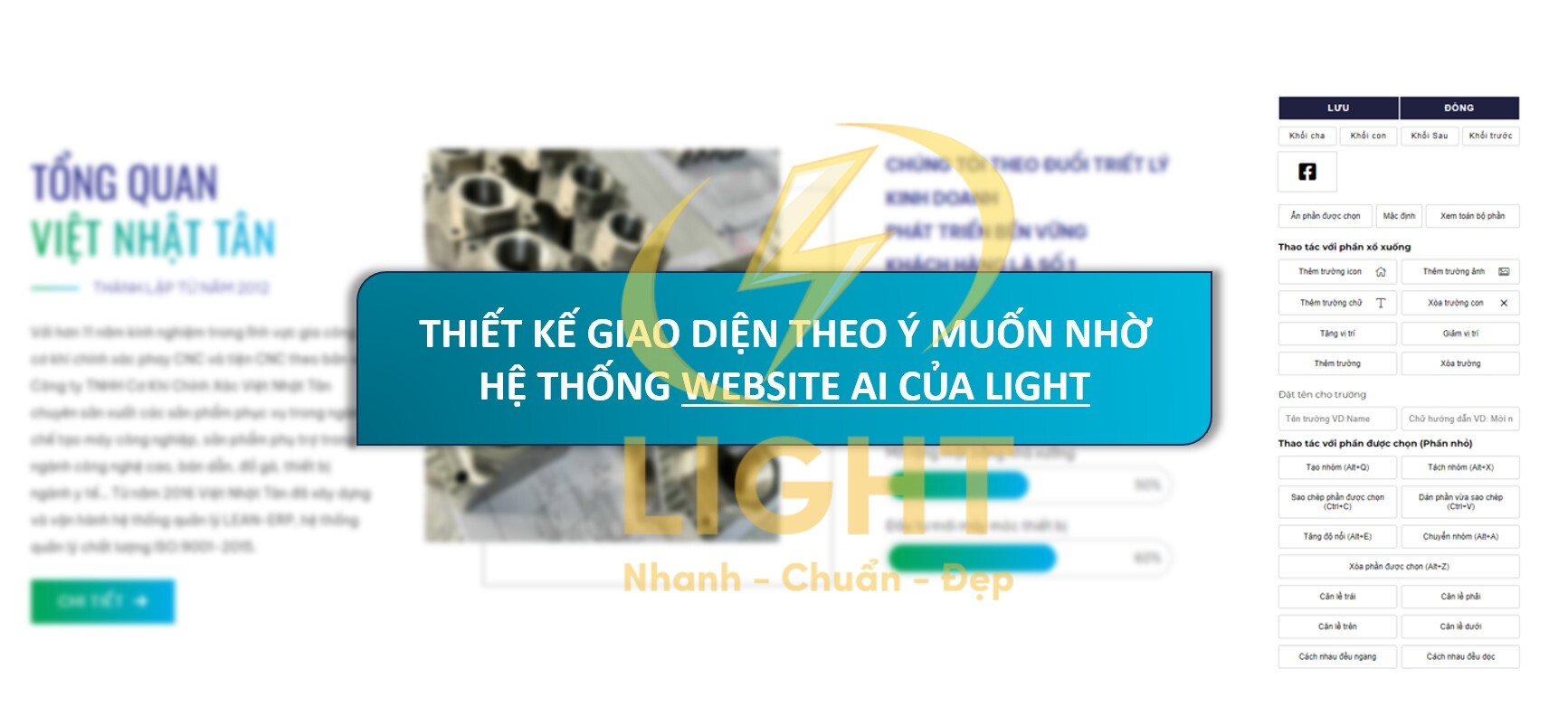 Dịch vụ xây dựng web cơ khí chuyên nghiệp tại LIGHT