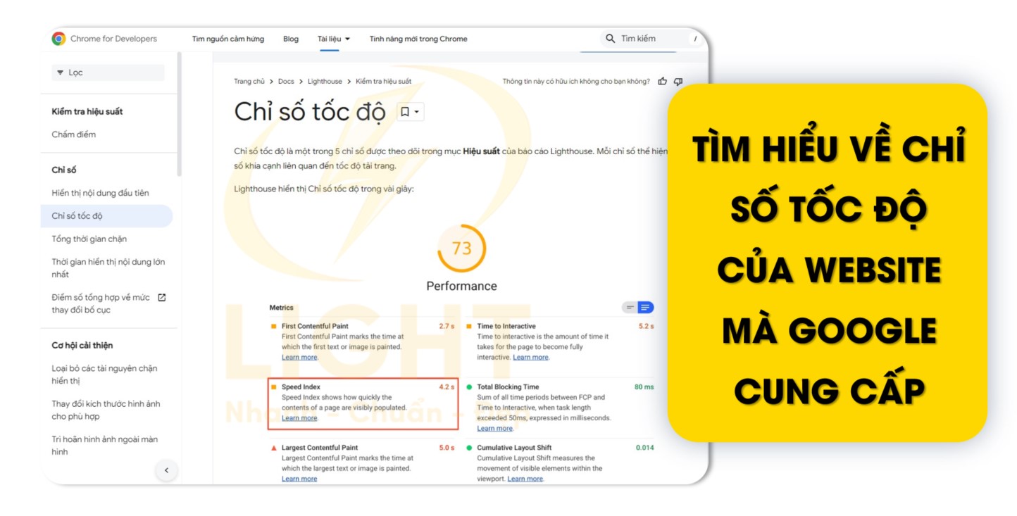 Mô tả page speed insight