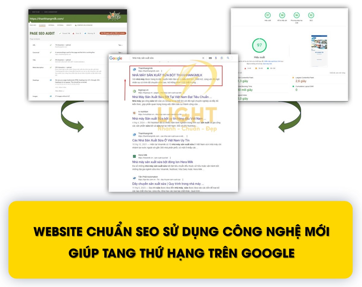 Chi phí thiết kế web của LIGHT là tốt nhất trên thị trường hiện nay