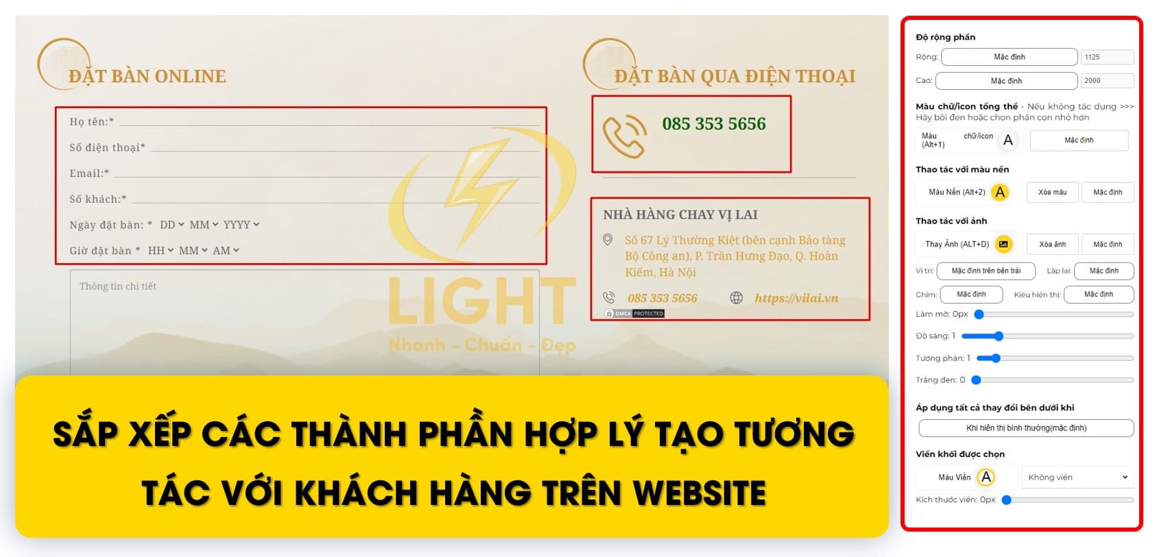 LIGHT xây dựng web Quảng Nam giá rẻ thành trang bán hàng