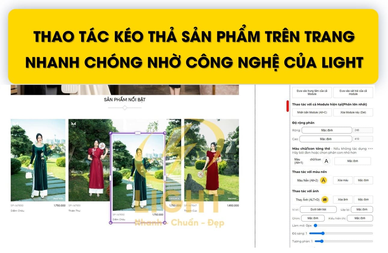 Điểm cộng khác biệt trong dịch vụ thiết kế web thời trang của LIGHT