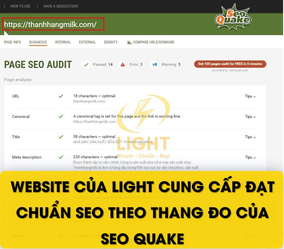 Hệ thống website của Light