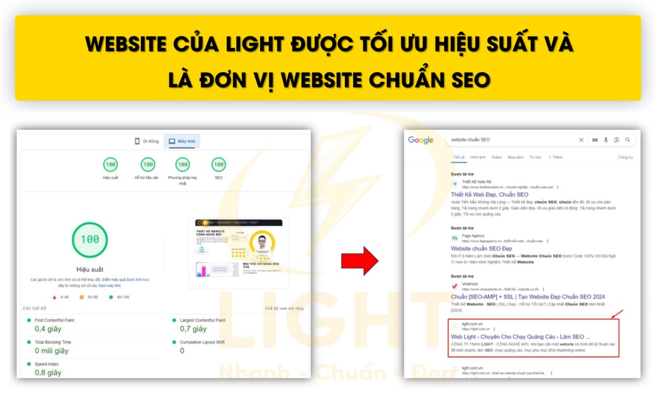 Website LIGHT chuẩn SEO