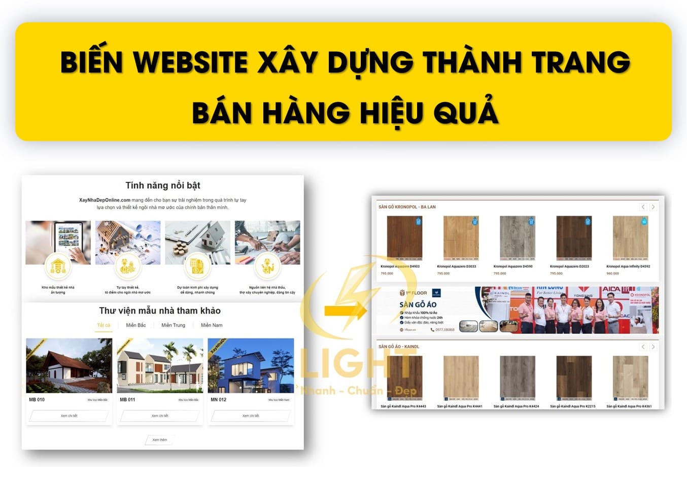 LIGHT thiết kế web xây dựng thành trang bán hàng hiệu quả cao