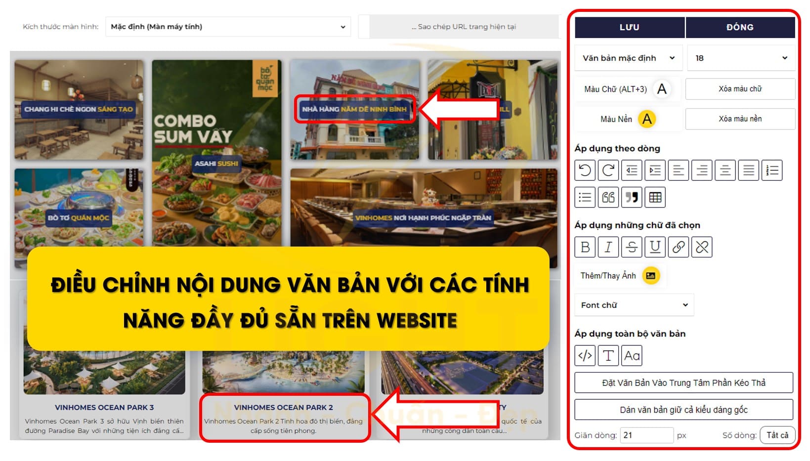 Cung cấp tính năng đầy đủ