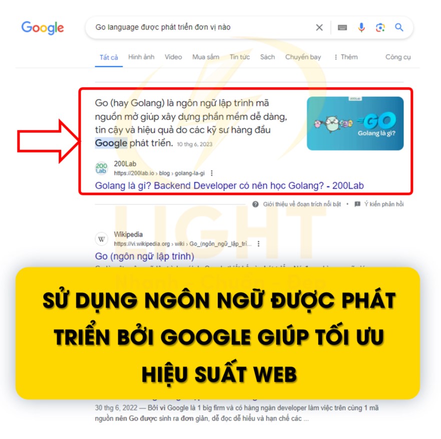 Ngôn ngữ lập trình của web light