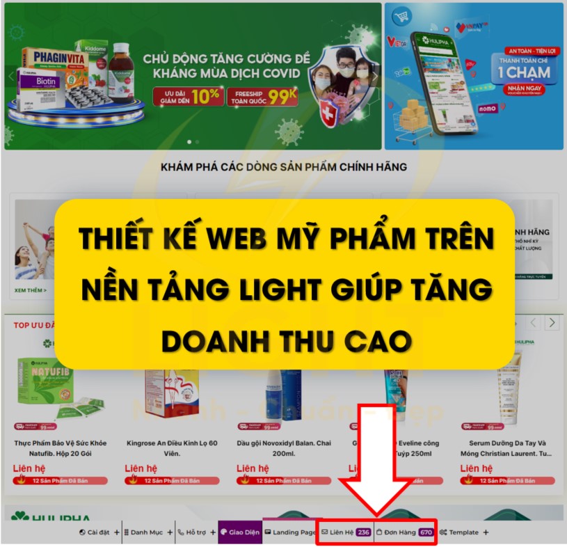 Thiết kế website bán mỹ phẩm tăng doanh thu cao