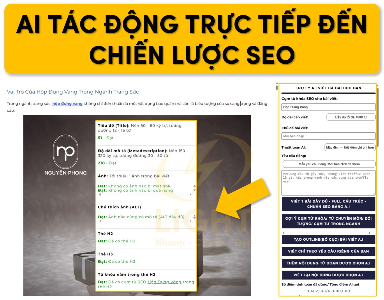 Sử dụng AI tác động lớn đến chiến dịch SEO