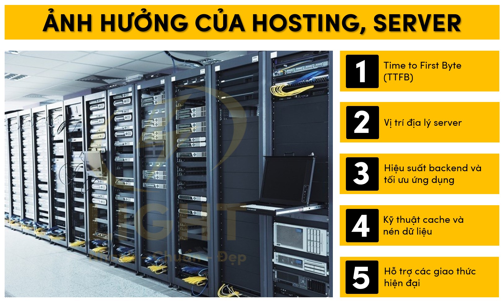 Core Web Vitals bị tác động bởi Hosting, Server