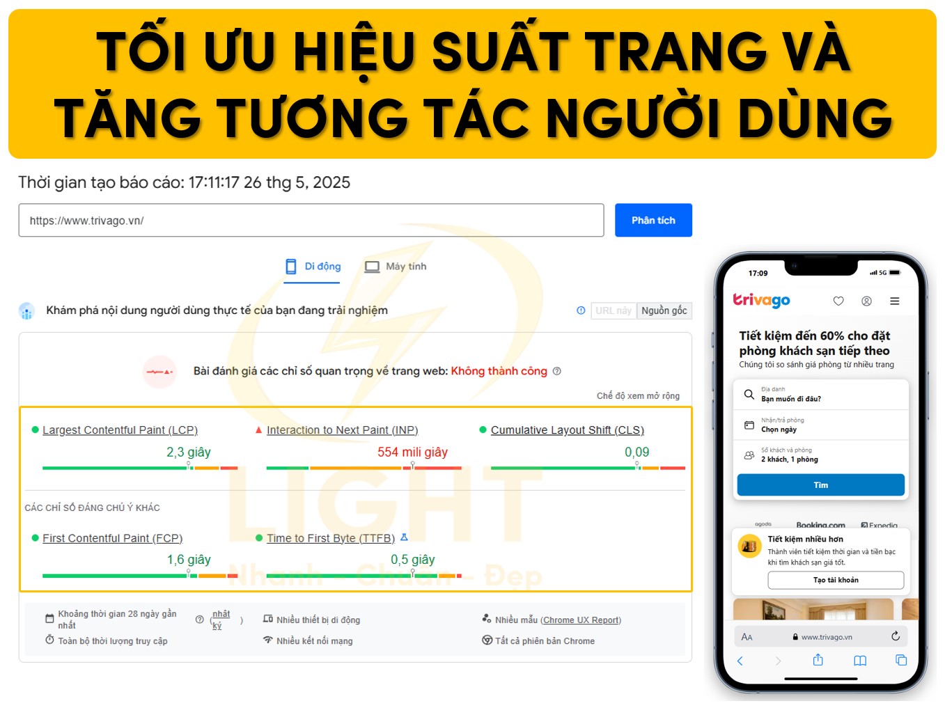 Tối ưu hiệu suất tải trang và tăng tương tác người dùng