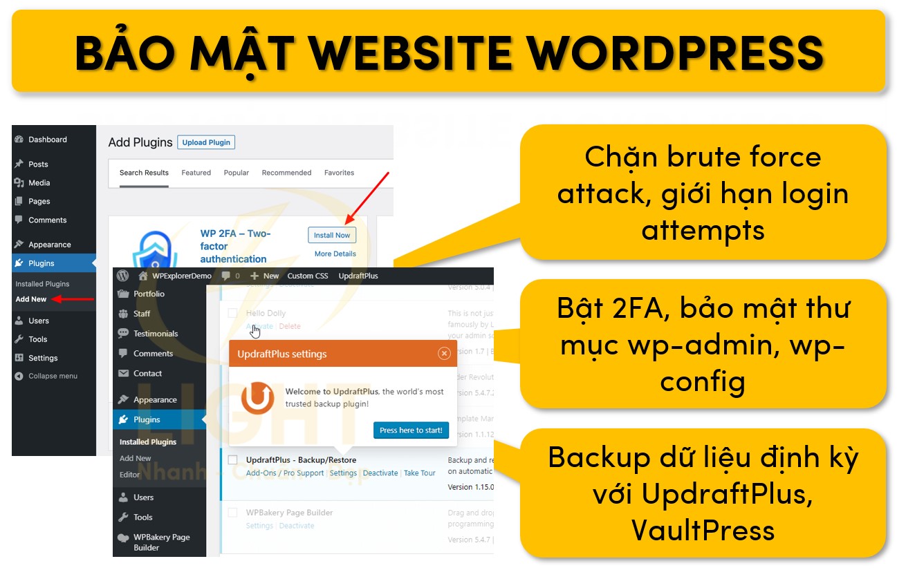 Tối ưu bảo mật trên website Wordpress