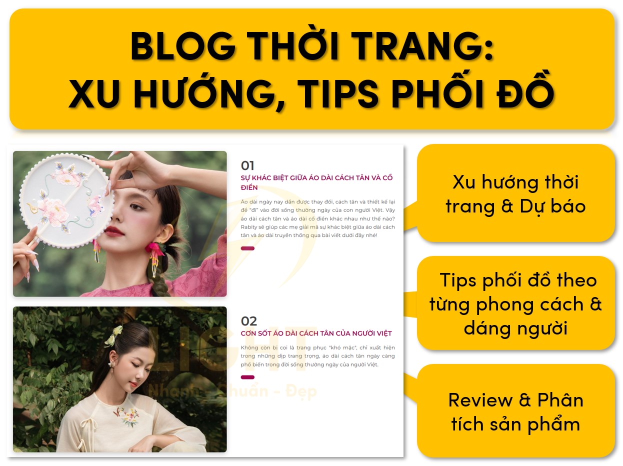 Blog thời trang hướng tới các mẹo phối đồ hay xu hướng