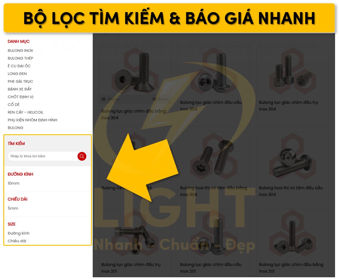 Tối ưu bộ lojcc tìm kiếm và báo giá nhanh