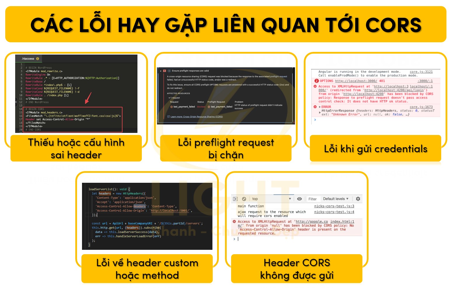Một số vấn đề hay gặp liên quan tới CORS