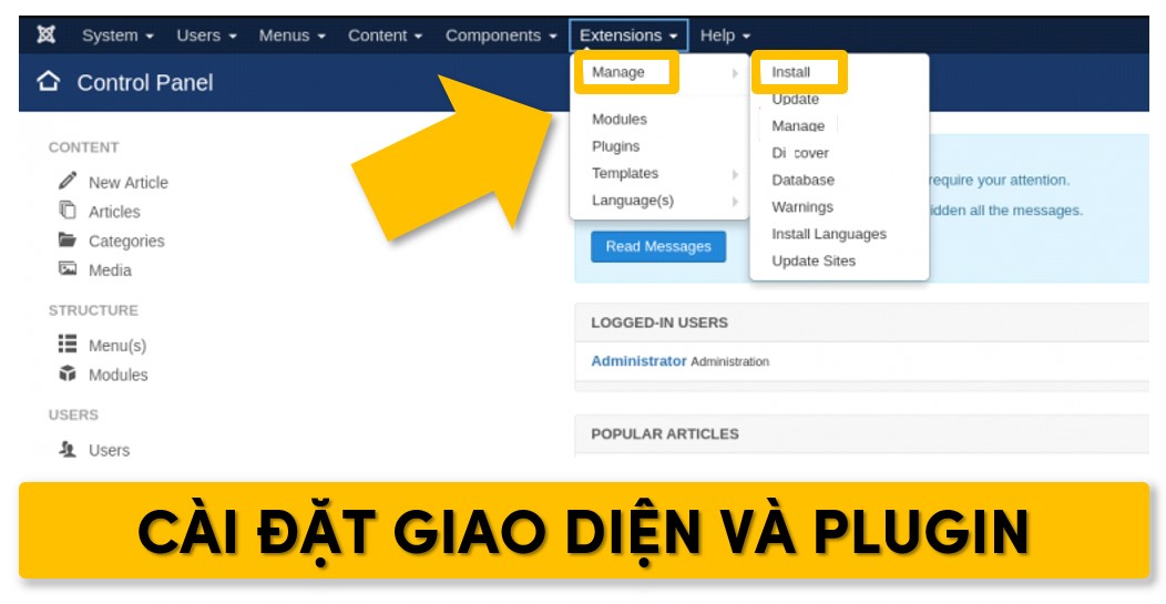 Thêm hay tùy chỉnh giao diện và plugin
