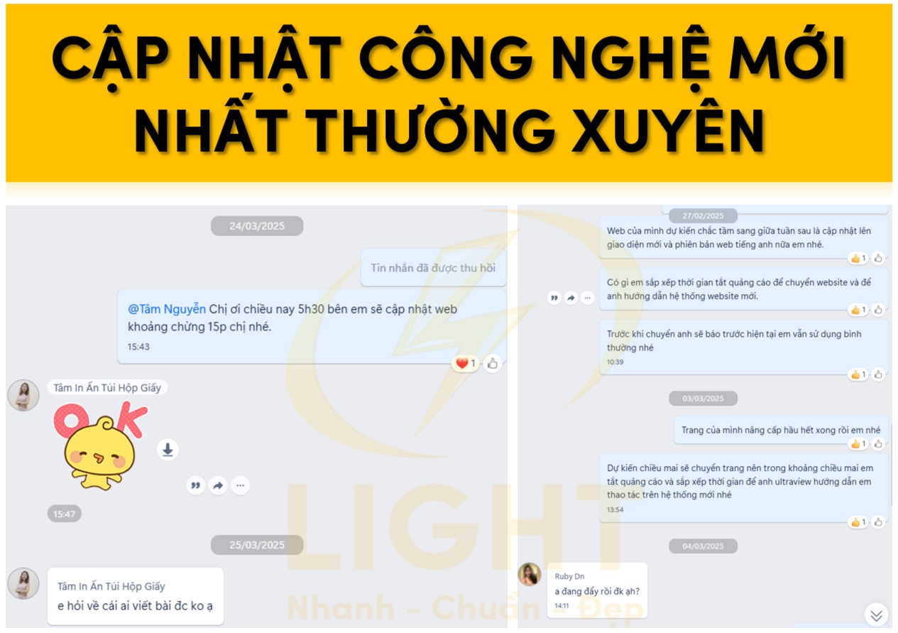 Cập nhật công nghệ mới nhất thường xuyên