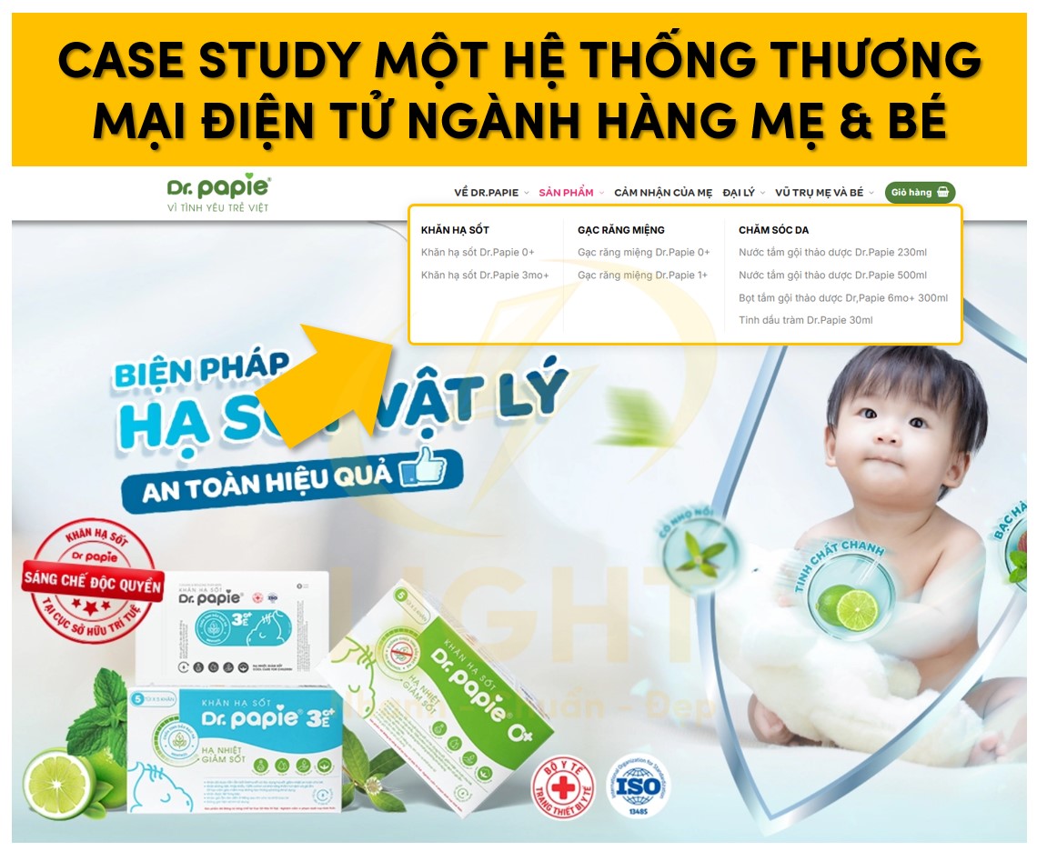 Ví dụ thực tế về hệ thống thương mại điện tử sản phẩm mẹ và bé