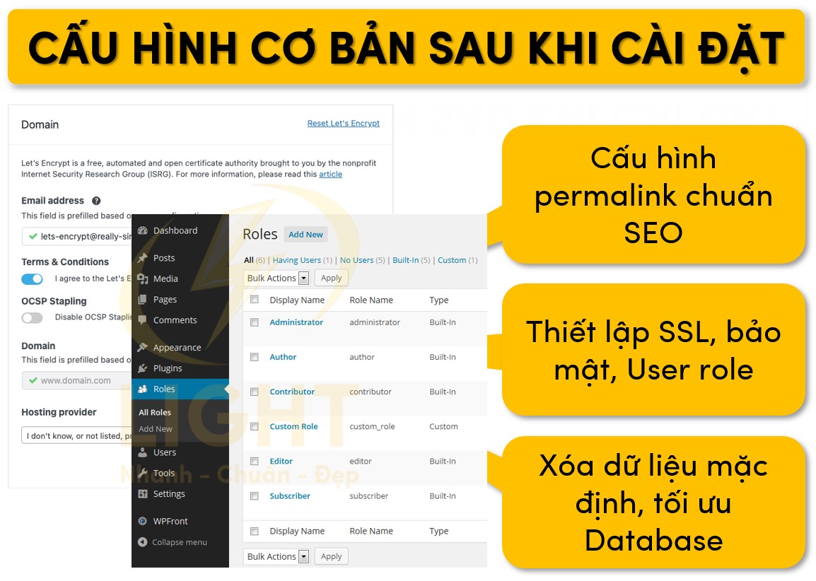 Cấu hình cơ bản sau khi cài đặt Wordpress