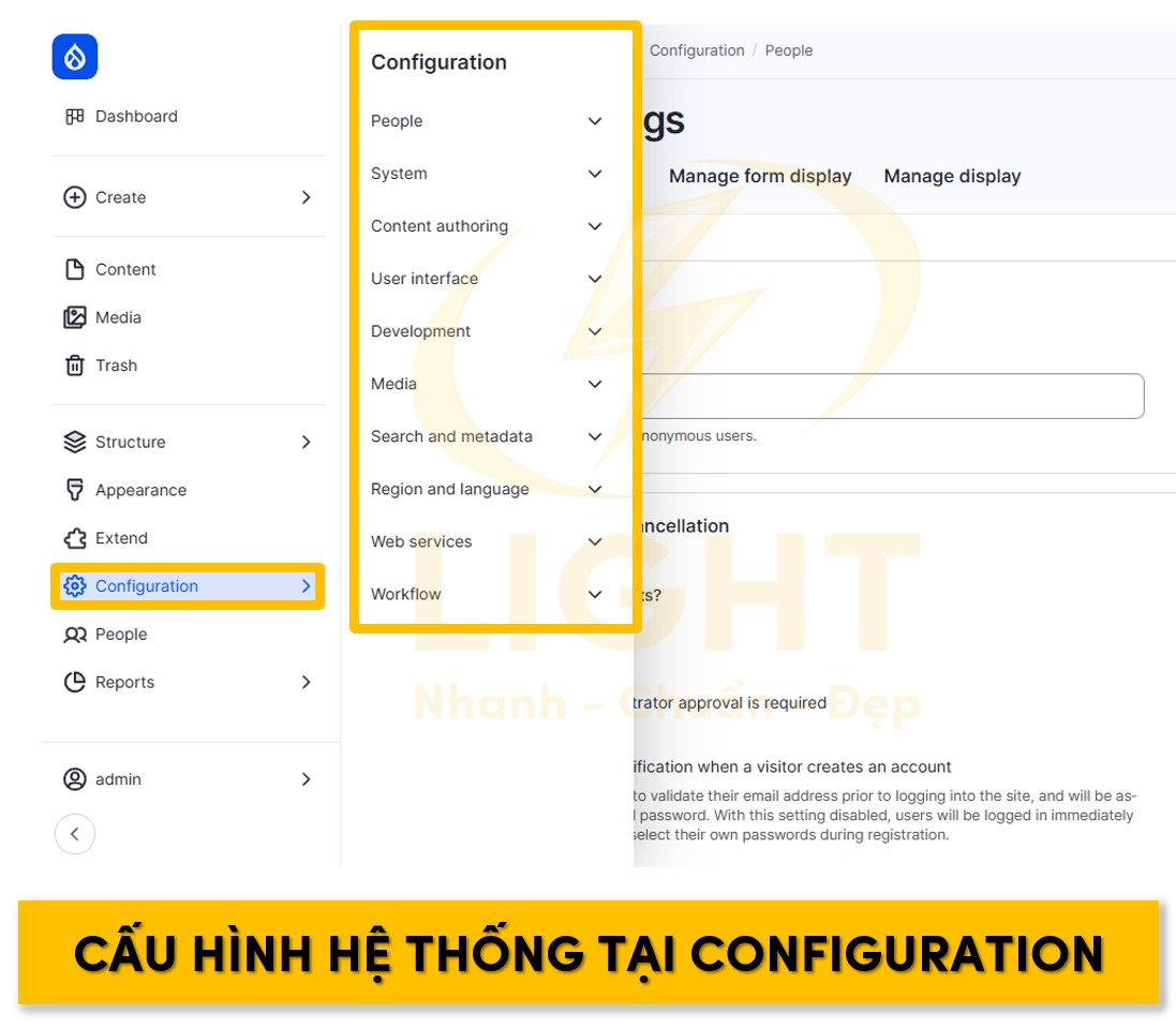Tối ưu hệ thống trong mục Configuration