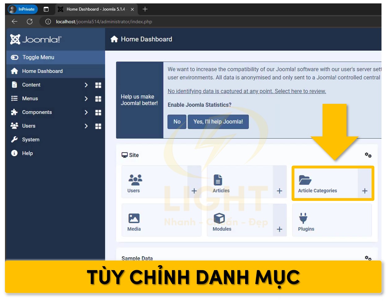 Điều chỉnh danh mục