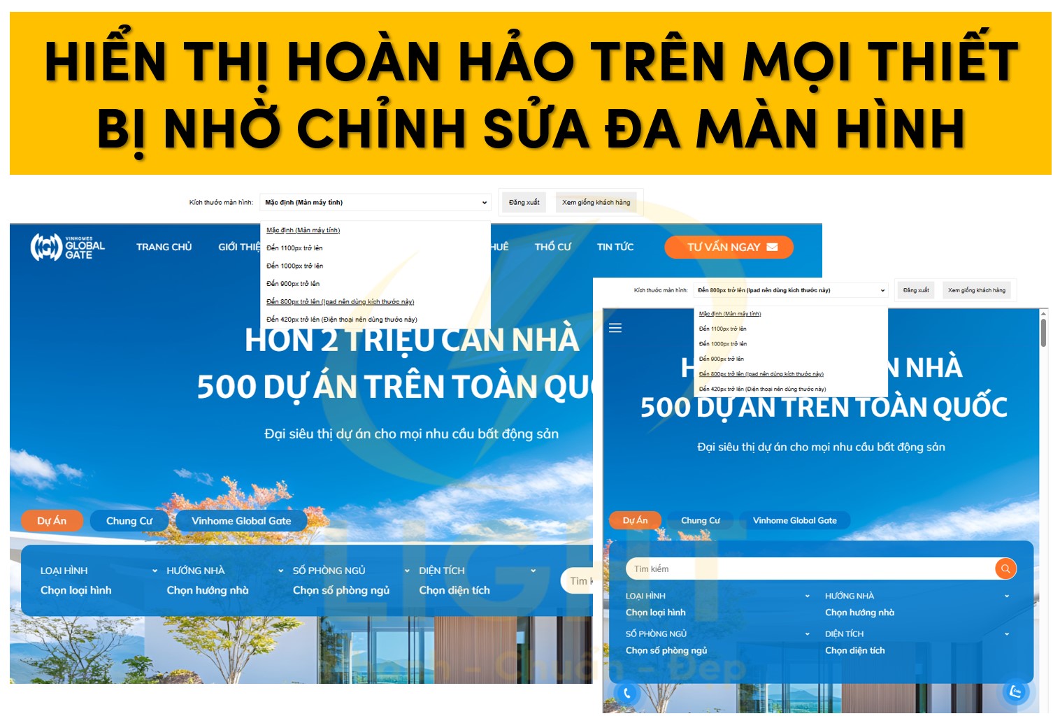 Hiển thị đáp ứng cho mọi màn hình nhờ chỉnh sửa đa màn hình