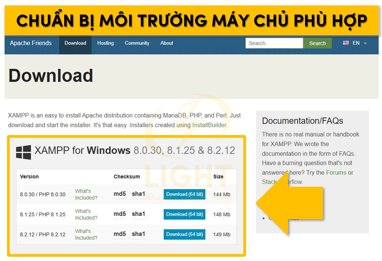 Lựa chọn môi trường máy chủ phù hợp