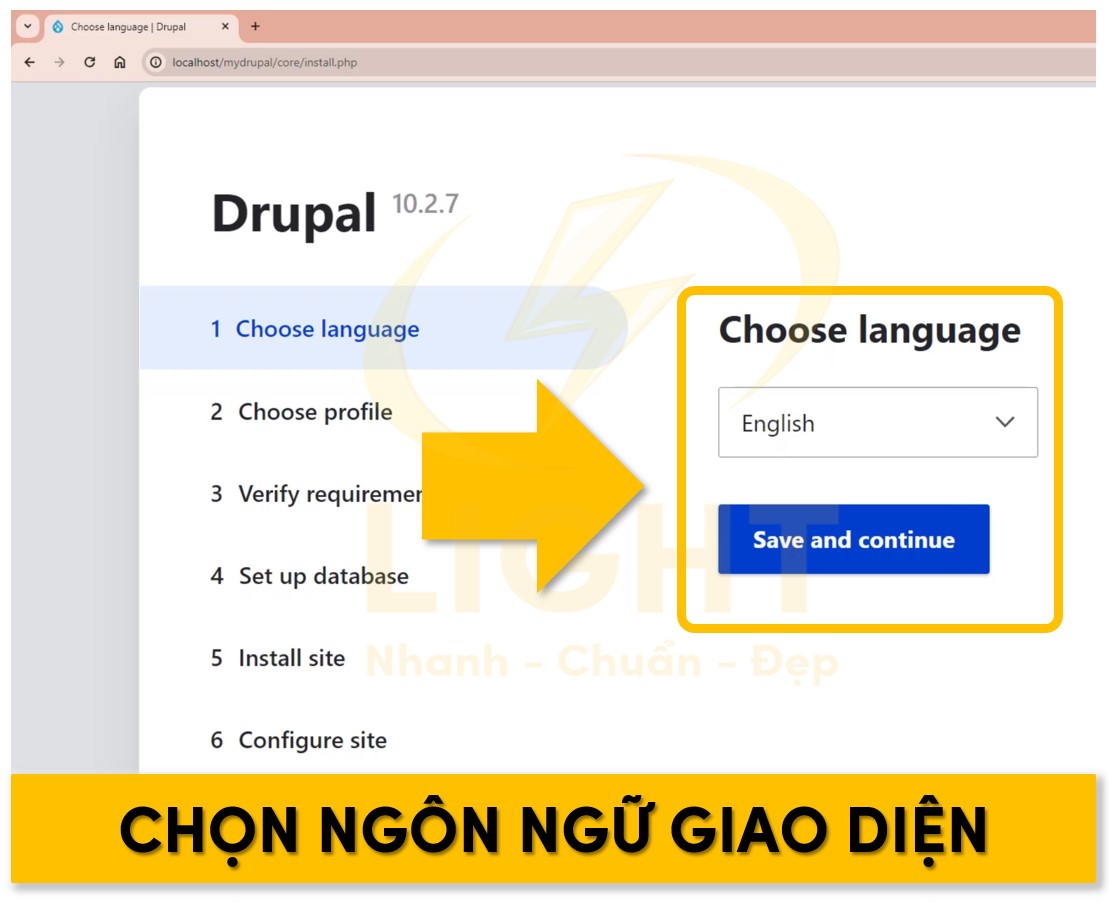 Chọn ngôn ngữ cho trang