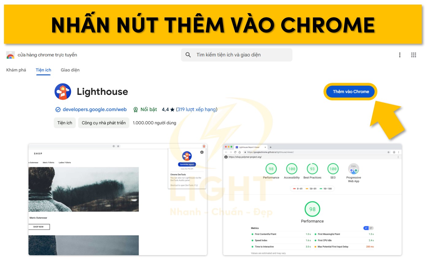 Nhấn nút Add to Chrome để cài đặt.