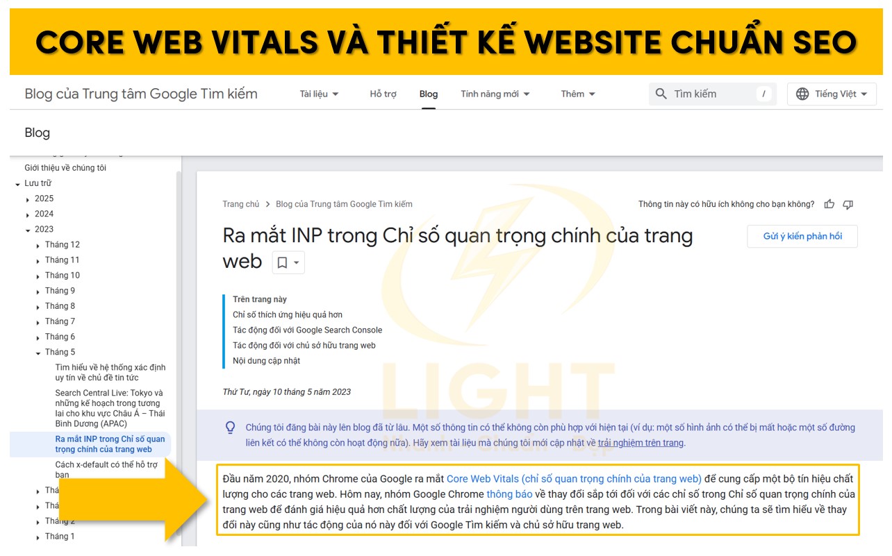 Core Web Vitals chiếm vị trí quan trọng trong thiết kế website chuẩn SEO