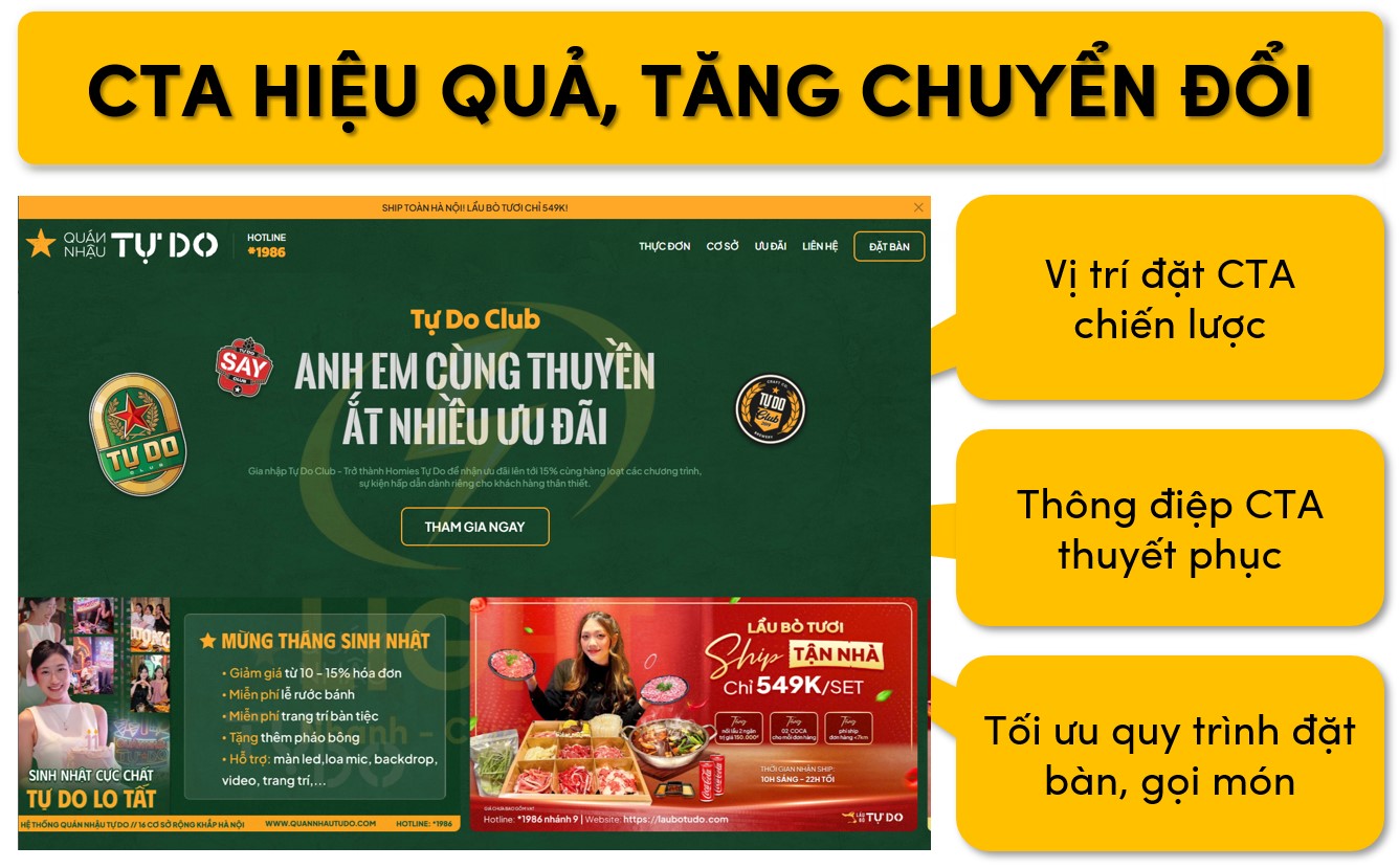 CTA hiệu quả giúp tăng khả năng chuyển đổi