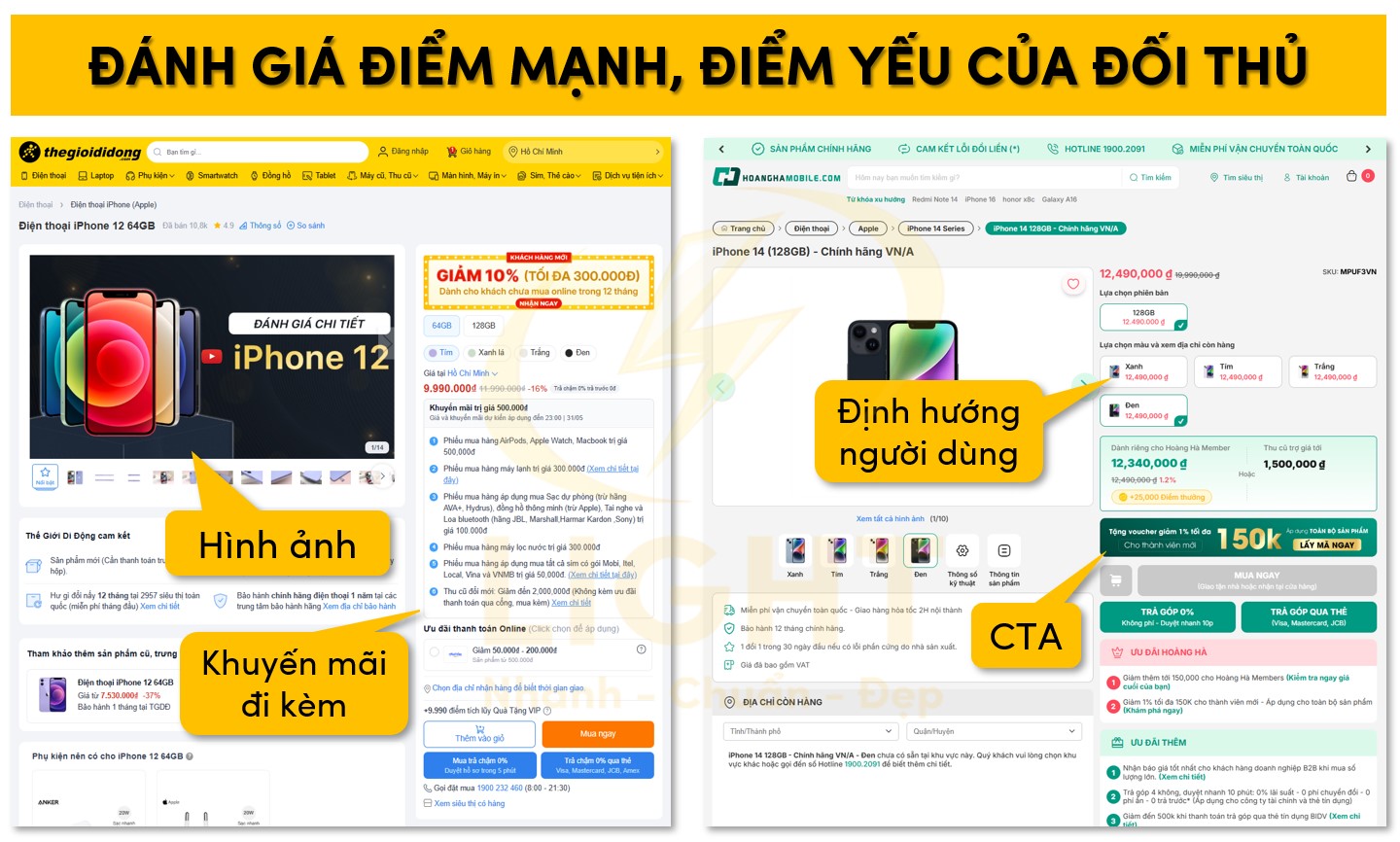 Phân tích ưu nhược điểm của đối thủ