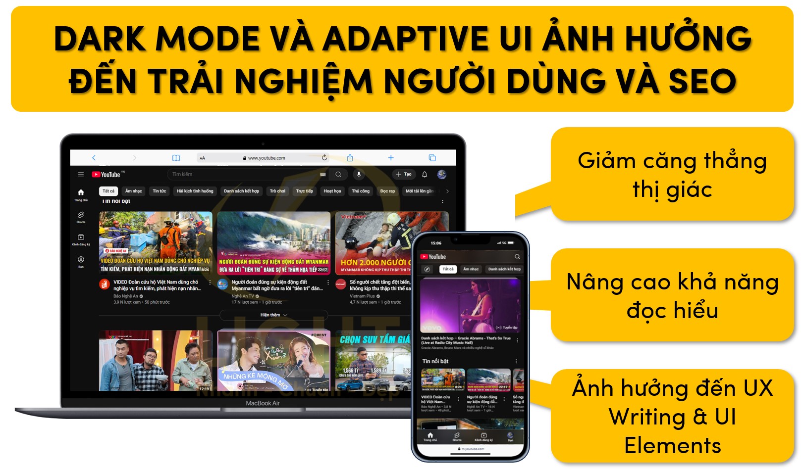 Dark Mode và Adaptive UI ảnh hưởng tới trải nghiệm người dùng và SEO