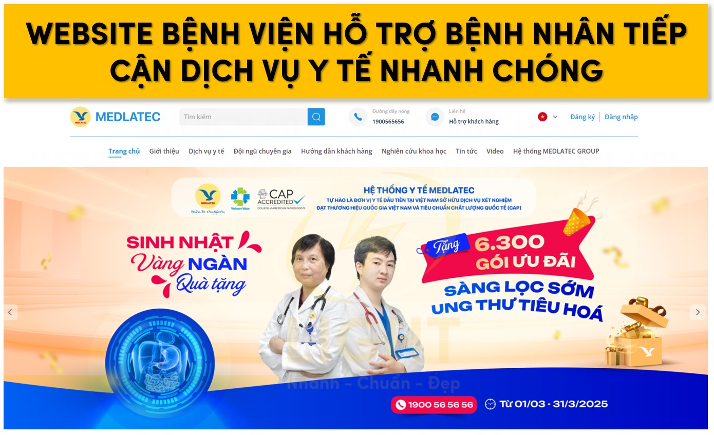 Thiết kế website bệnh viện giúp hỗ trợ bệnh nhân tiếp cận dịch vụ y tế nhanh chóng
